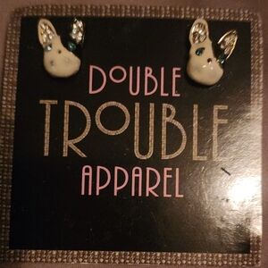Cute Frenchie/Boston Terrier earrings